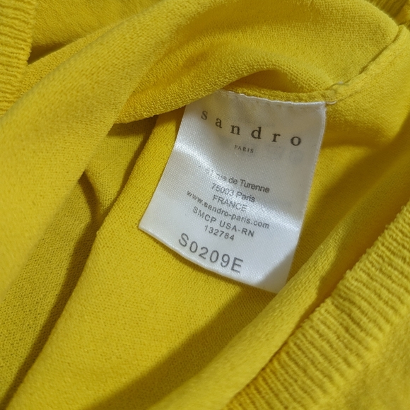 Sandro Paris Sibella Sunshine Yellow Knit Sleeveless Top - Picture 10 of 11